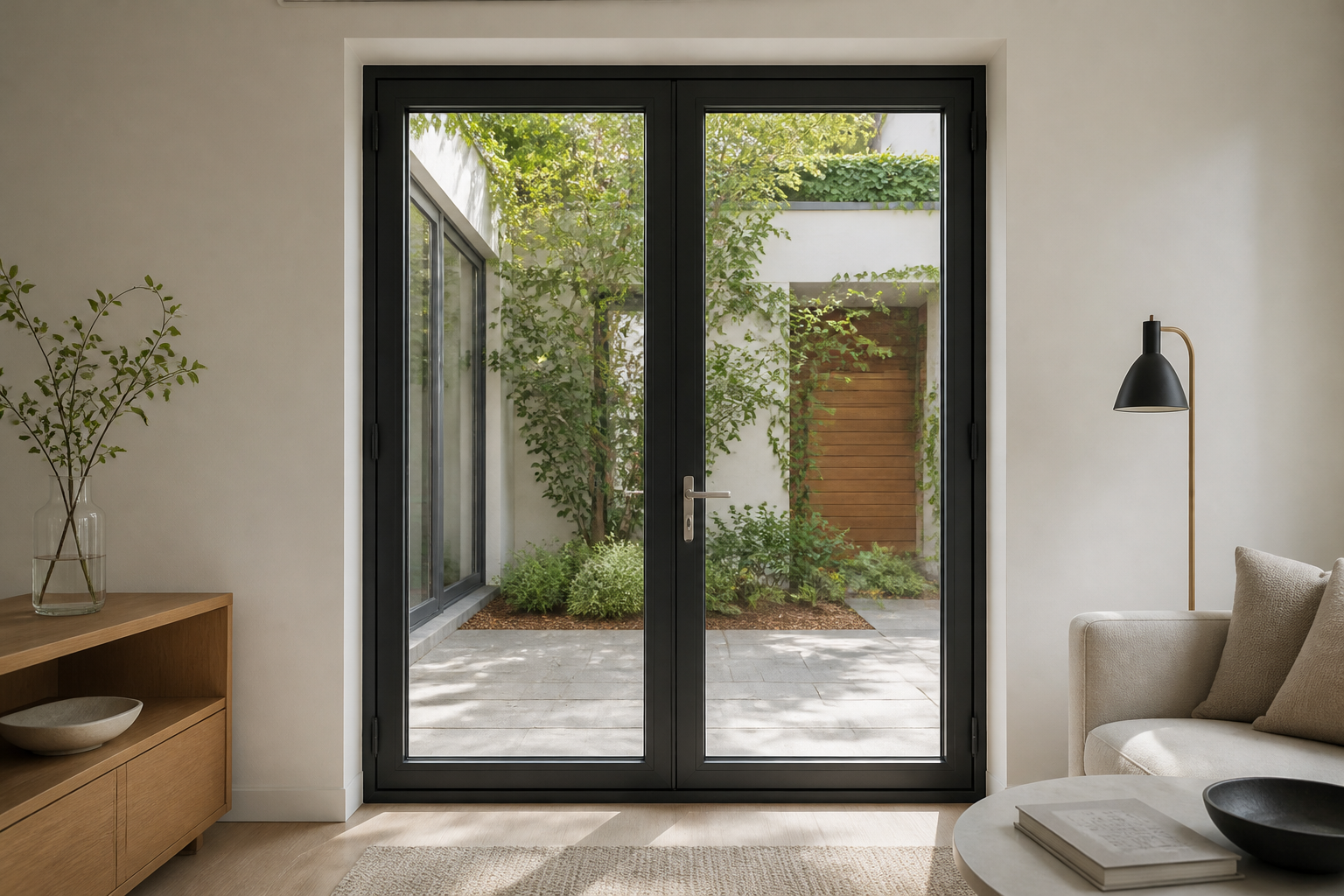 VLX 100 Double Swing / French Door in Santa Clarita, CA | Lightwell Windows Santa Clarita - detail 6